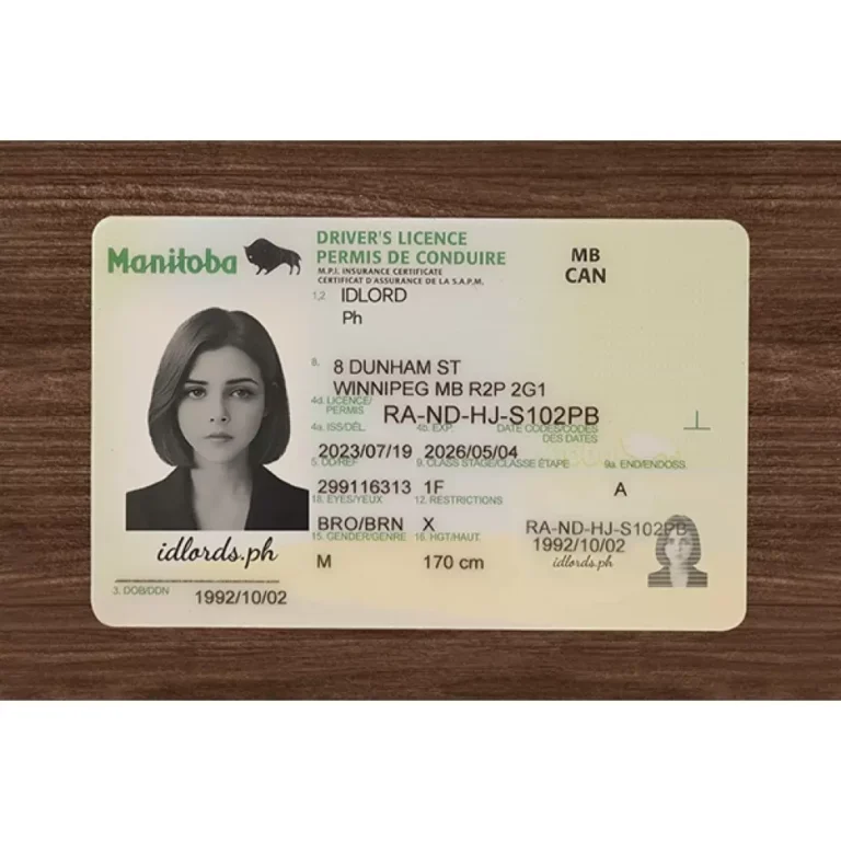 Manitoba (Man) Fake ID The latest Manitoba ID features with advanced security features, durable materials, and scannable technology. Built to meet modern verification standards, this card combines visual authenticity with machine-readable functionality. Laser-engraved photo and personal data Multi-layer polycarbonate construction Embedded holographic overlay UV-reactive security elements Microprinting for anti-counterfeit protection If you need any help ,or if you have any ideas to cooperate with us, welcome to CONTACT US Phone/Text: Email: SECURITY FEATURES OF A ID IN THE USA MAY INCLUDE: Holograms: Difficult-to-replicate holographic elements. UV Printing: Prints visible under UV light. Security Threads: Embedded or visible threads under light. Watermarks: Transparent marks visible when held up to the light. Scannable features typically consist of a barcode or magnetic stripe containing encoded information.