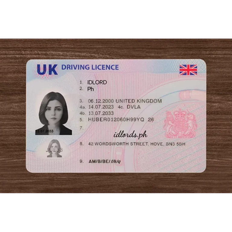 United Kingdom (UK) Fake Dirving Licence